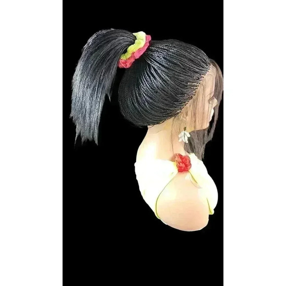 Yassine 18” Full Lace Micro Million Braids Wig Handmade Luxury - Picture 3 of 15